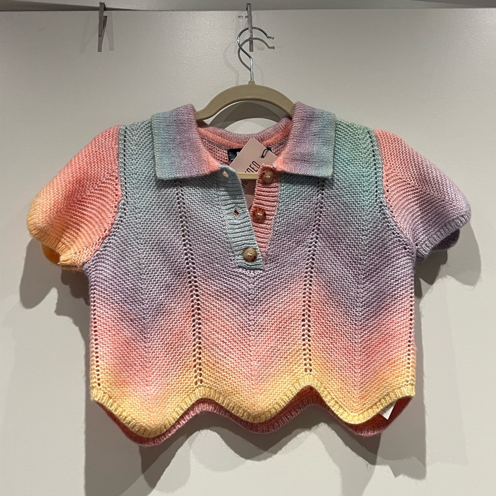 Rainbow Knit Polo Shirt/Set
